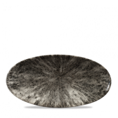Churchill Studio Prints Stone Quartz Black Oval Plate 11.8x5.75"