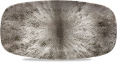 Studio Prints Stone Quartz Black Oblong Plate 35cm x 19cm