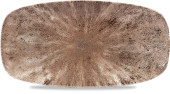 Studio Prints Stone Zircon Brown Oblong Plate 29.8x15.3cm