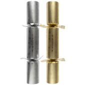 12" Starburst Gold/Silver Mixed Box Christmas Crackers with Gifts (Pack of 50)