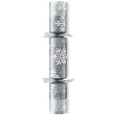 11" Snowflake Silver Christmas Cracker with Christmas Quiz (Pack of 100)