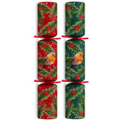 11" Robin Red/Green Mixed Box Christmas Cracker with Quiz (Pack of 100)