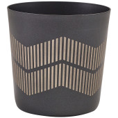 GenWare Metallic Black Lined Serving Cup 8.5 x 8.5cm (Pack of 12)