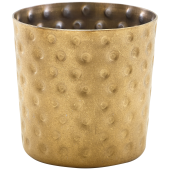 GenWare Gold Vintage Steel Hammered Serving Cup 8.5cm (Pack of 12)