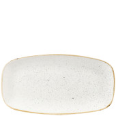 Churchill SWHSXO141 Stonecast Barley White Oblong Chefs Plate 13.875X7.375"