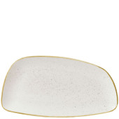 Stonecast Barley White Geo Chefs Plate 13.75 x 7.25 Inch