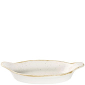Churchill SWHSIOEN1 Stonecast Barley White Oval Eared Dish 23.2x12.5cm 38cl