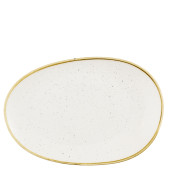 Churchill Stonecast Barley White Opal Organic Platter 34.5 x 23.5cm (Pack of 6)