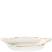 Churchill Stonecast Barley White Oval Eared Dish 11.3 x 20.5cm/4.44 x 8" 255ml/8.97oz (Pack of 6)