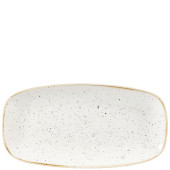 Churchill SWHSXO111 Stonecast Barley White Oblong Chefs Plate 11.75x6"