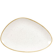 Stonecast Barley White Triangle Plate 30.4 x 20.5cm
