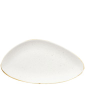 Stonecast Barley White Triangle Plate 35.5 x 18.8cm