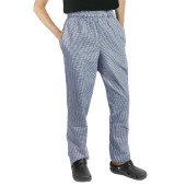 Blue Check Chefs Unisex Trousers