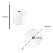 Single Ply Till Rolls 40mmx70mm  x20 Rolls