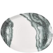 Churchill Inked Tide Black Natural Oblong Platter 26 x 20cm (Pack of 6)