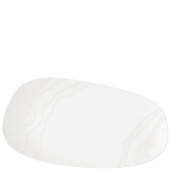 Churchill Inked Tide White Opal Organic Oblong Platter 35 x 18.5cm (Pack of 6)