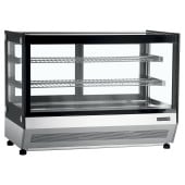 Tefcold Flat Glass Countertop Display Fridge 160 Litre