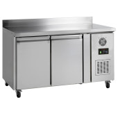 Tefcold G-Line 2 Door Freezer Prep Counter With Upstand 282 Litre