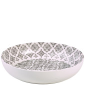 GenWare Melamine Grey Talavera Buffet Bowl 35cm/13.78"