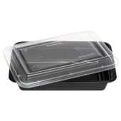 Microwave Container Black with Lid 909ml/32oz (Pack of 150)
