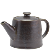 Terra Porcelain Cinder Black Teapot 500ml/17.6oz (Pack of 6)