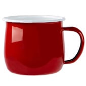 Enamel Belly Mug Red 375ml (Pack of 6)