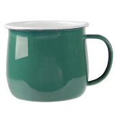 Enamel Belly Mug Green 375ml (Pack of 6)