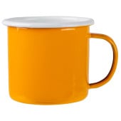 Enamel Mug Yellow 375ml (Pack of 6)