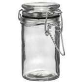 Glass Storage Jar Black Seal 70ml (Pack of 6)