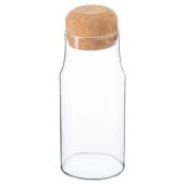 Glass Storage Bottle with Cork Lid 375ml (Pack of 6)