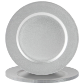 Metallic Charger Plate 33cm Silver (Pack of 6)