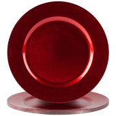 Metallic Charger Plate 33cm Red (Pack of 6)