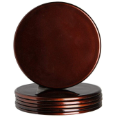 Metallic Drinks Coaster 10cm Dark Red (Pack of 6)