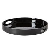 Serving Tray Round Black 33cm (Pack of 6)