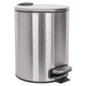 Pedal Bin Round Brushed Stainless Steel 5 Litre