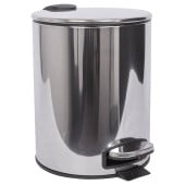 Pedal Bin Round Chrome Stainless Steel 5 Litre