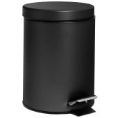 Bathroom Pedal Bin with Inner Bucket Matt Black 3 Litre 