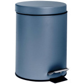 Bathroom Pedal Bin with Inner Bucket Matt Blue 3 Litre
