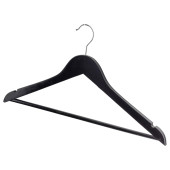 Wooden Coat Hanger Black (Pack of 10)
