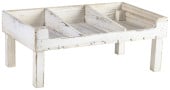 Genware TR5321W Buffet Display Crate Stand 3 Compartment White Wash