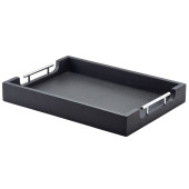 GenWare Black Butlers Tray with Metal Handles 54.5x44cm/21.5x17"