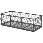 Rectangular Black Wire Basket 25 x 12 x 7.5cm (Pack of 6)