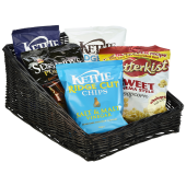 Wicker Display Basket Black 46 x 36 x 20cm