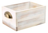 White Wash Acacia Wood Display Drawer 21.5 x 15 x 11cm