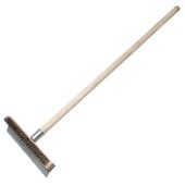 Pizza Oven Wire Brush With Scraper 37"