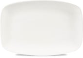 X Squared White Oblong Plate 12 x 7 4/5 Inch