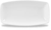 X Squared White Oblong Plate 7 6/8 Inch