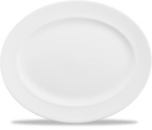 Classic White Oval Dish 14.375"