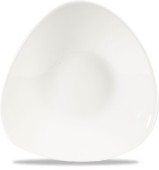 Lotus White Triangle Shallow Bowl 8 1/4 x 8 1/4 Inch