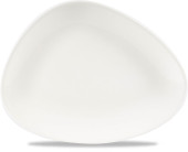 Lotus White Triangle Chefs Plate 10 3/8 x 8 Inch